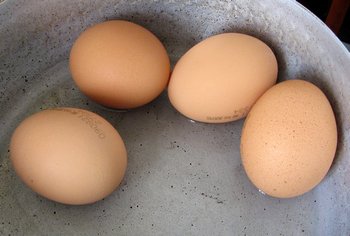 茶色の卵４個