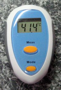 赤外温度計での測定値